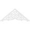 Ekena Millwork Pitch Athens Architectural Grade PVC Gable Pediment, 60"W x 25"H x 1"P (10/12) GPP060X025X100ATH - alternate 4